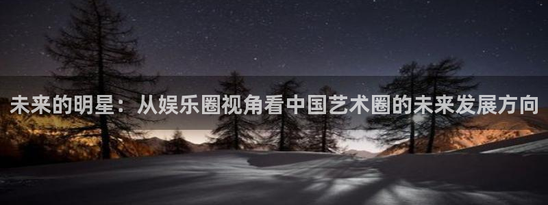 汇富娱乐体育2官网入口：未来的明星：从娱乐圈视角看中国艺术圈的未来发展方向