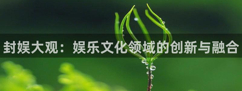 汇富娱乐3官网登录：封娱大观：娱乐文化领域的创新与融合